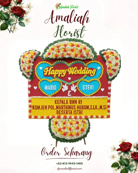 Papan Bunga Pernikahan Bongas